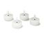 Dört adet beyaz LED tealight mum.