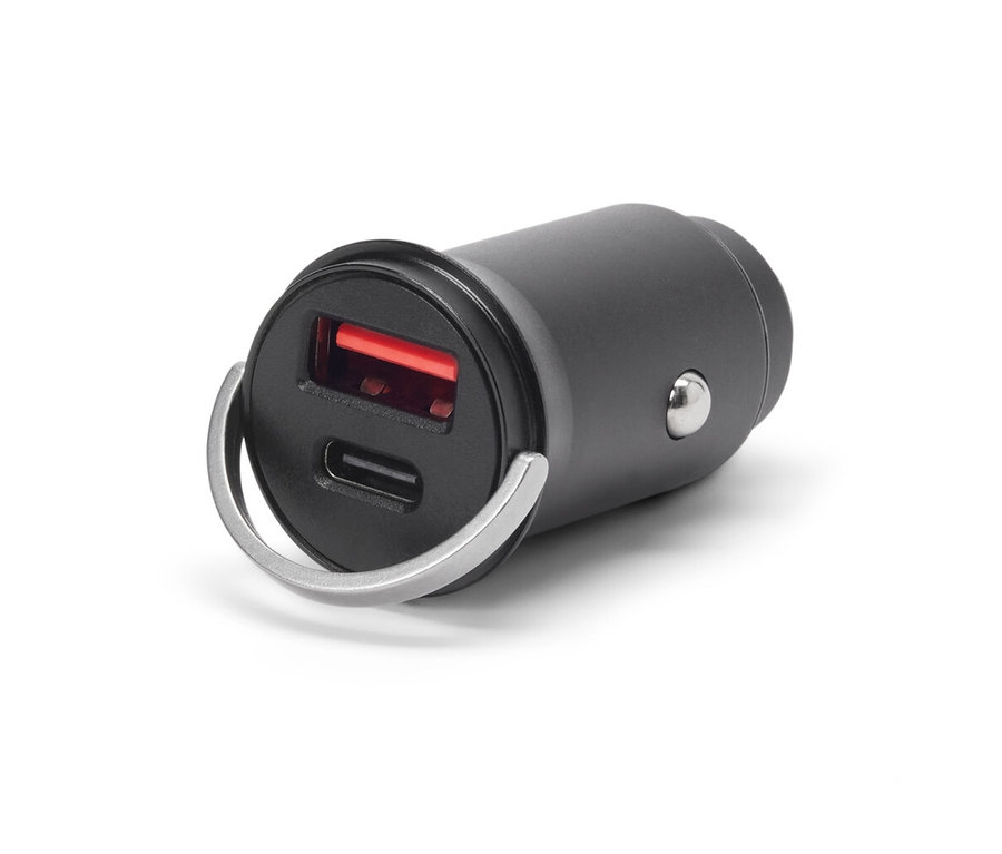 Gri bir Araç Hızlı Şarj Aleti.