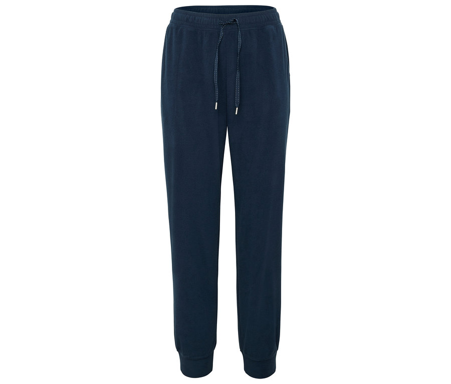 Koyu lacivert, bağcıklı eşofman altı.