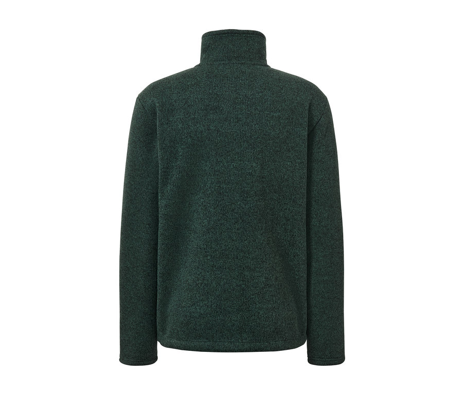 Termal örgü polar ceketin arka görünümü.