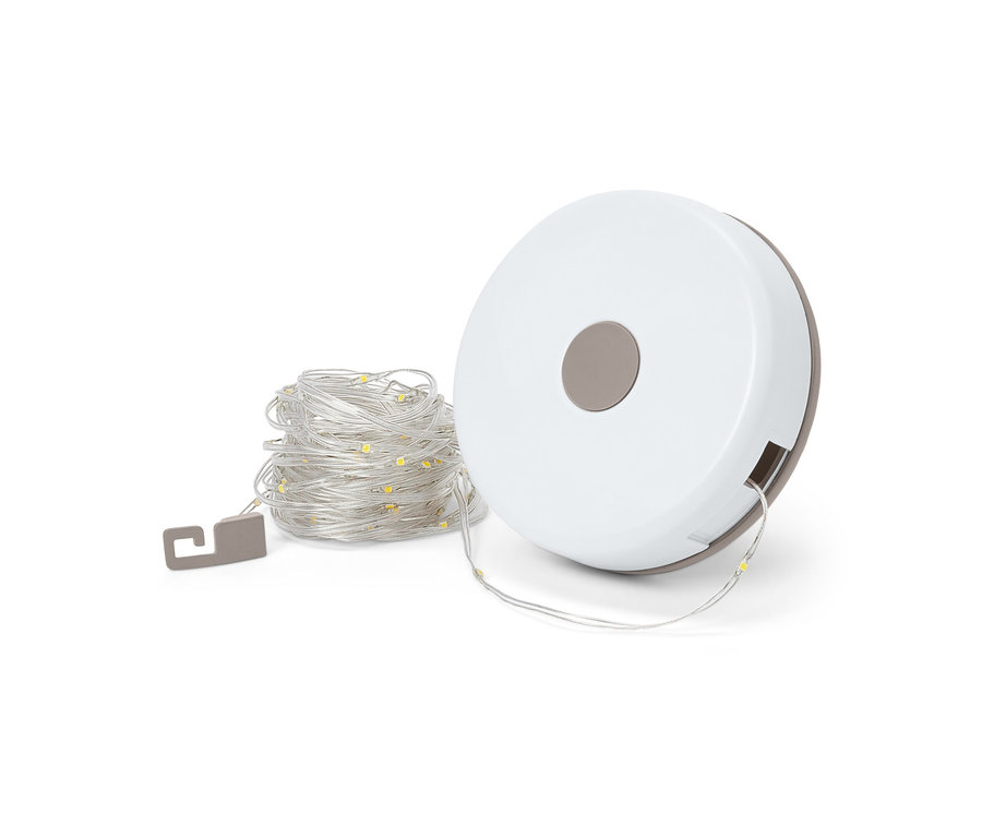 Sarmallı makarasıyla birlikte 2'si 1 arada kamp ışık zinciri.