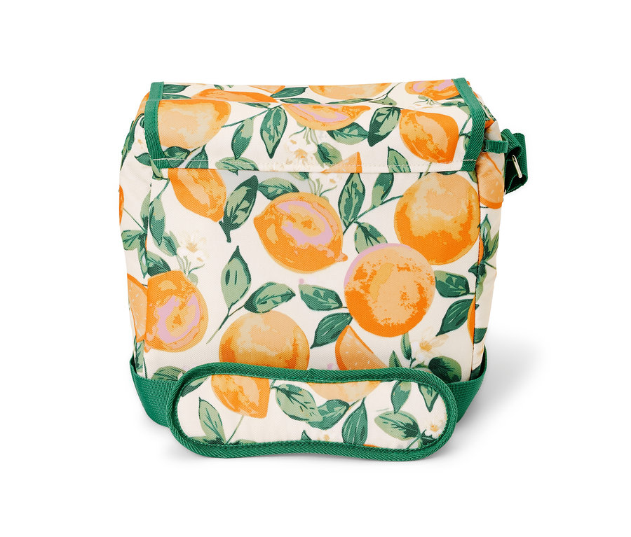 Narenciye desenli mini soğutucu çanta.