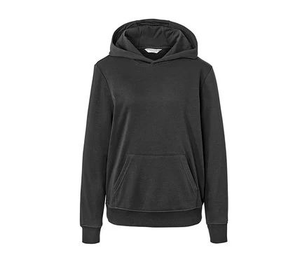 Antrasit renginde kapüşonlu sweatshirt