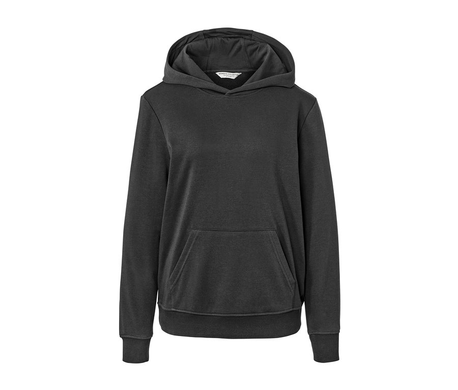 Antrasit renginde kapüşonlu sweatshirt