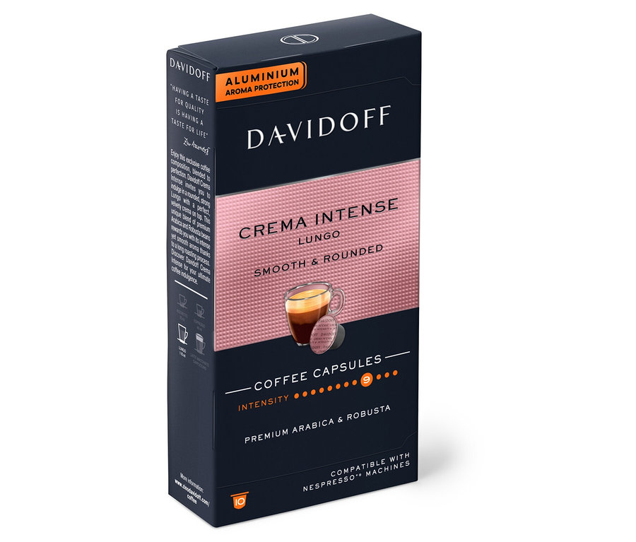 DAVIDOFF CAFÉ Crema Intense - 10 kapsül paketi.