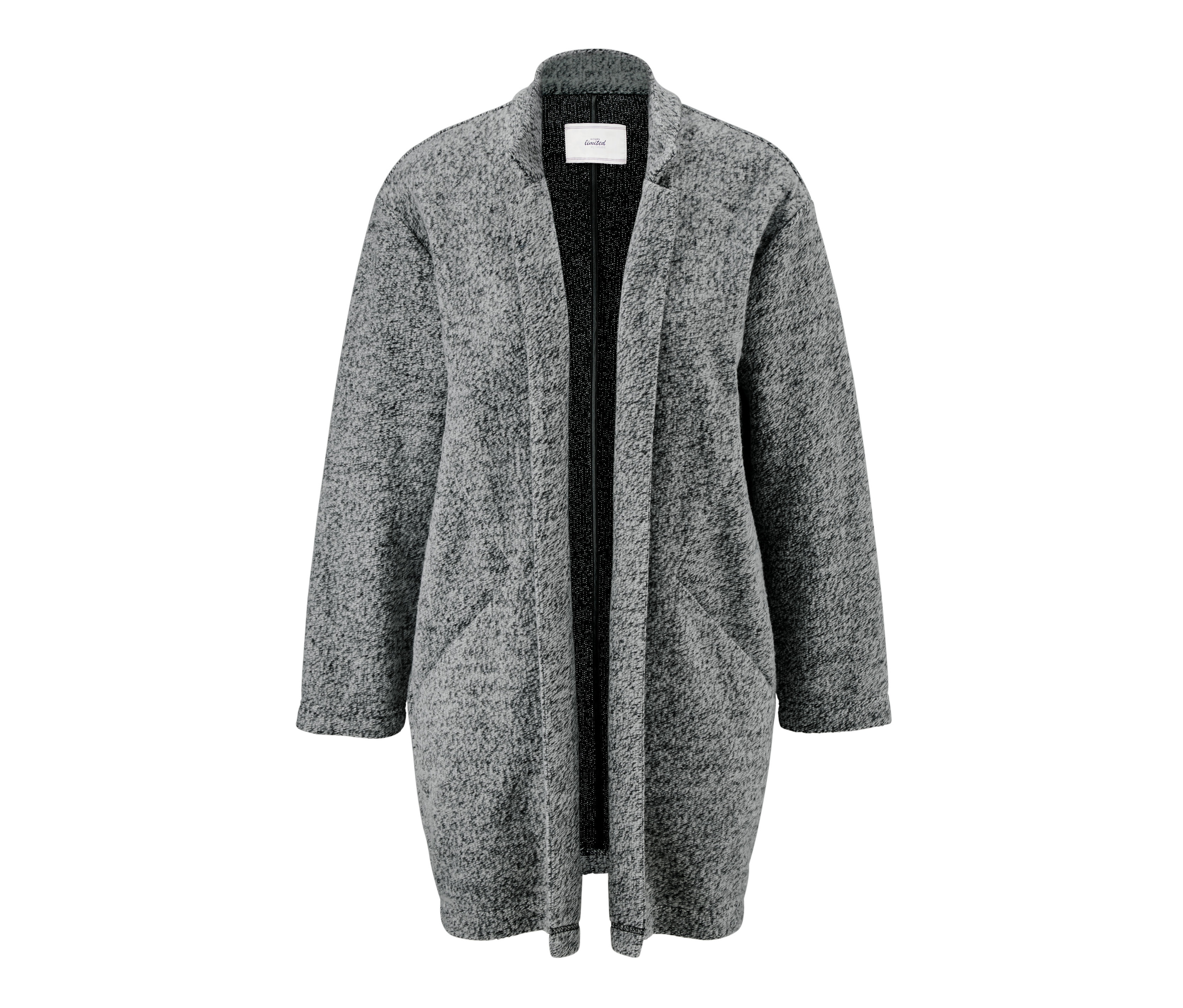 Uzun kollu, gri Sweat Hırka.