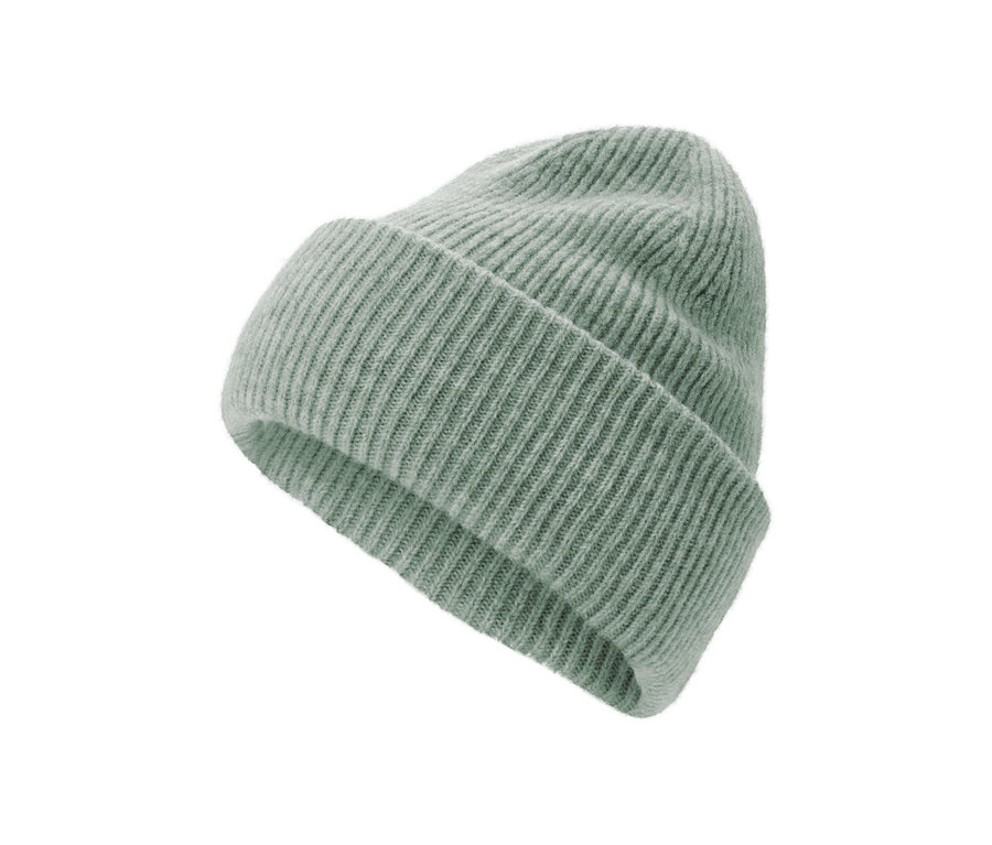 Ada Çayı Rengi yünlü örgü bere.