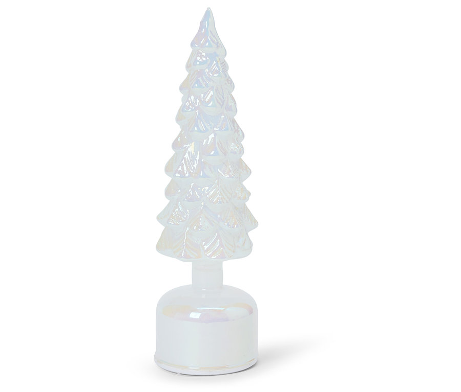 Beyaz cam yılbaşı ağacı süsü ağaç şeklinde,
