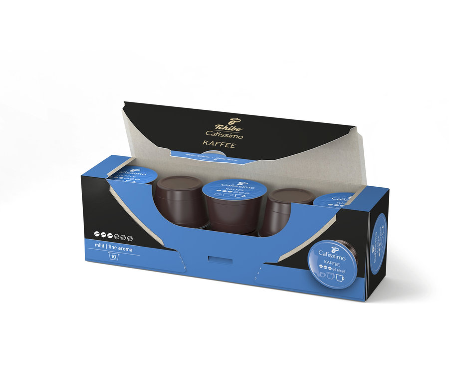 Açılmış, içinde on adet Coffee Fine Aroma Kapsül Filtre Kahve bulunan paket.
