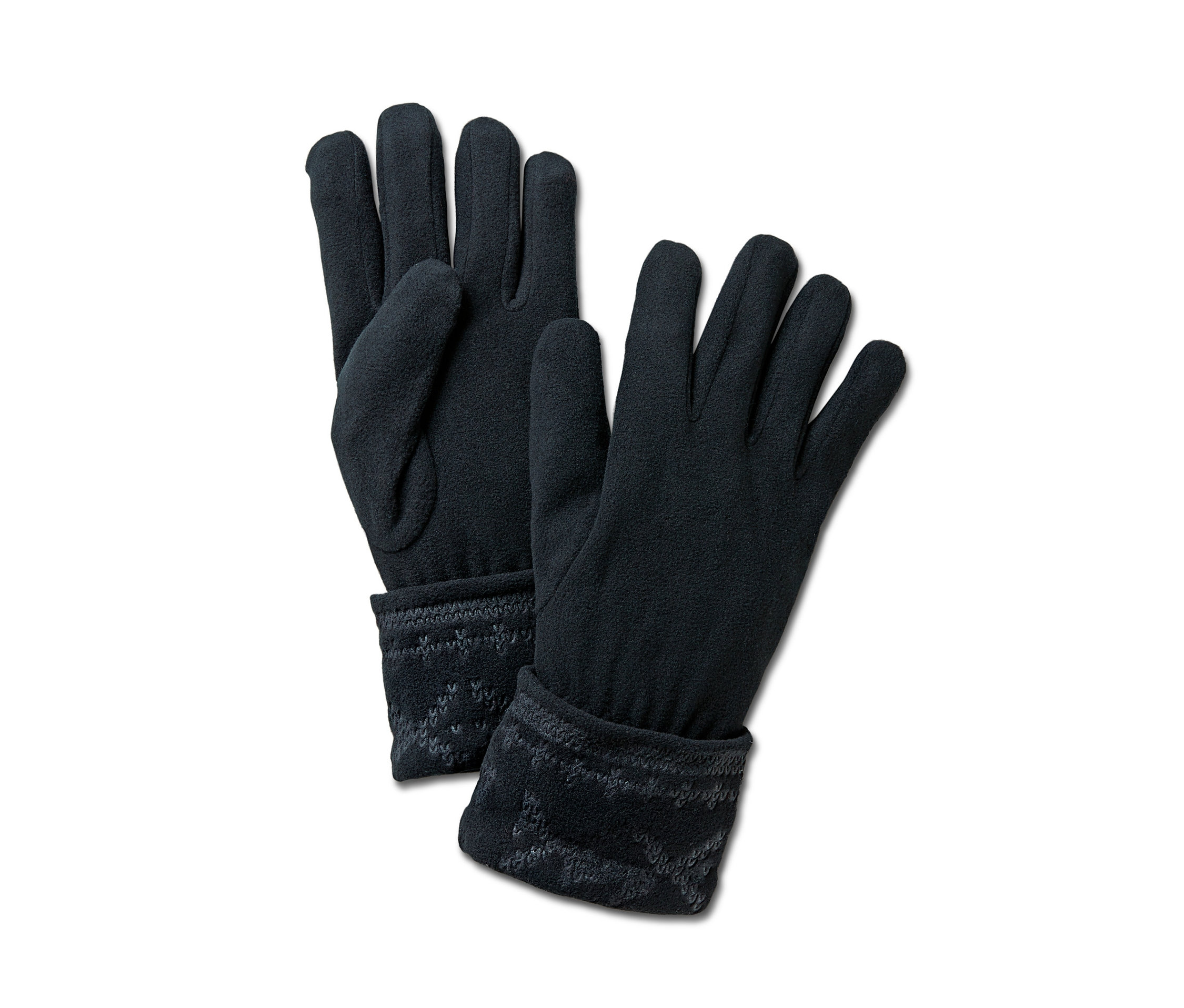 Beyaz bir arka plan üzerinde yan yana duran iki adet siyah mikropolar eldiven.