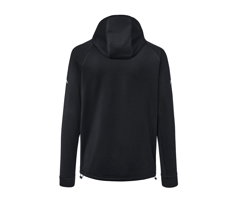 Siyah termal ceket arkadan görünümü