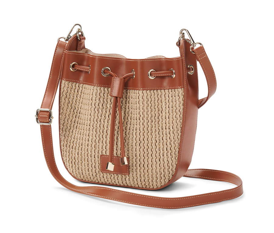 Büzgülü kahverengi çanta