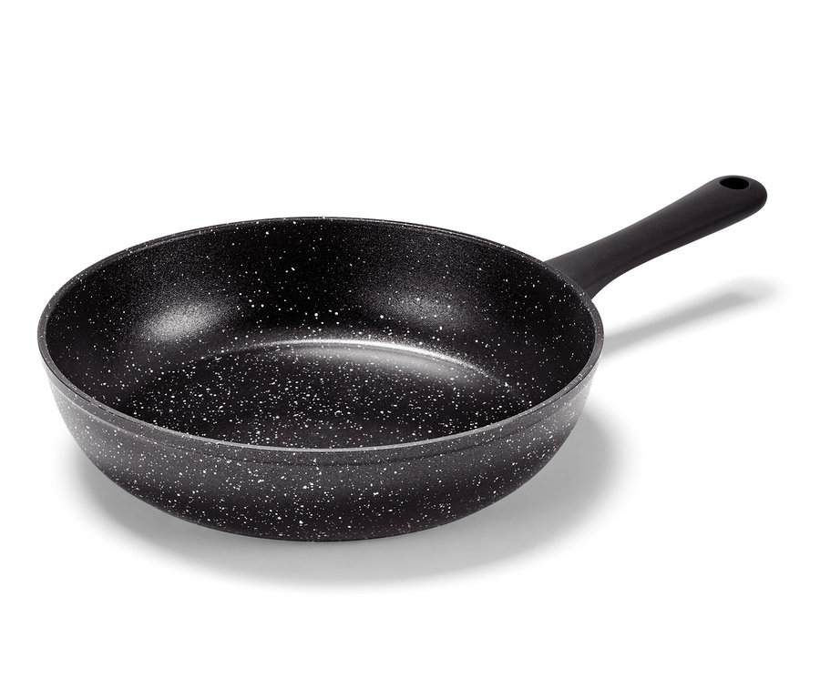 28 cm çapında, taş görünümlü siyah Profi tava.