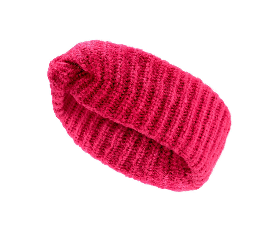 Pembe bir saç bandının yakın çekimi.