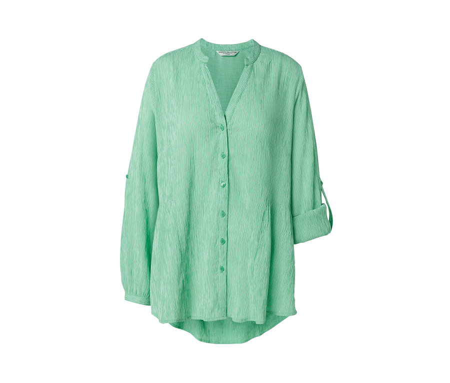 Çizgili, yeşil uzun tunik