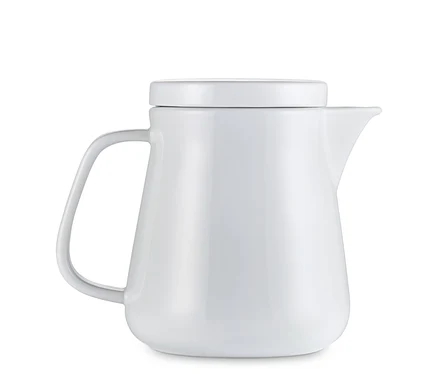 Weißer Kaffeebereiter Keramik, weiß
