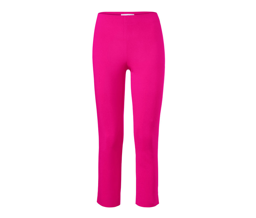 Pembe kısa paçalı streç pantolon.
