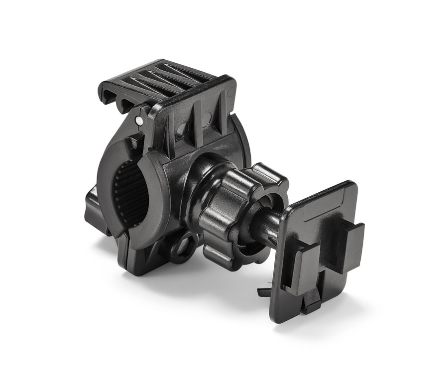 Siyah bisiklet için akıllı telefon tutucu.