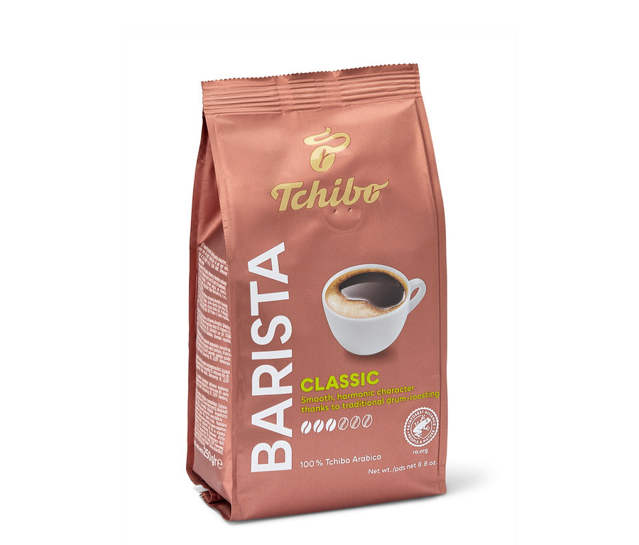 Tchibo Barista Classic öğütülmüş kahve paketi.