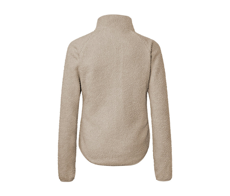 Bej rengi teddy polar montun arkadan görünümü.