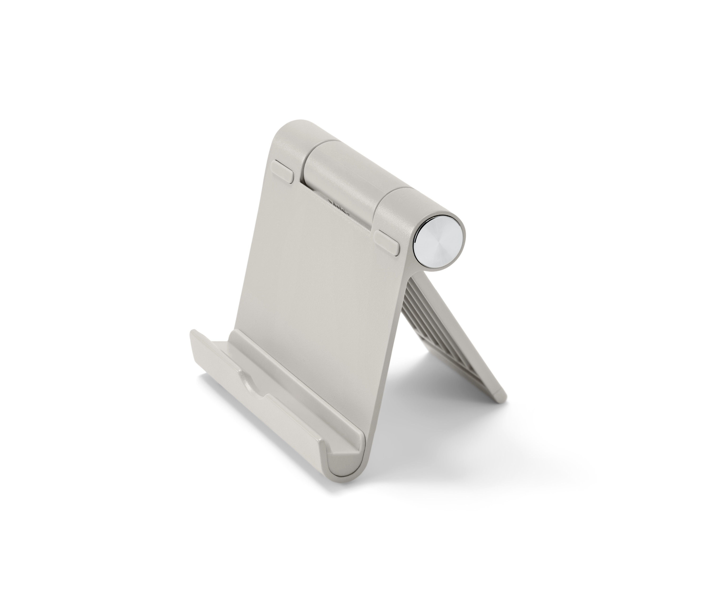 Gri akıllı telefon ve tablet tutucu