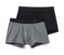 2 Adet Slip Boxer - 1x siyah, 1x siyah-gri