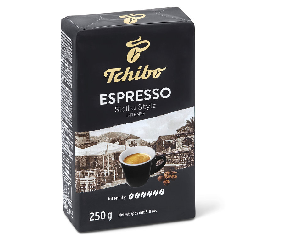 Bir paket Tchibo Espresso Sicilia Style Öğütülmüş Kahve 250 g.