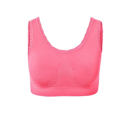 Pembe dikişsiz büstiyer.