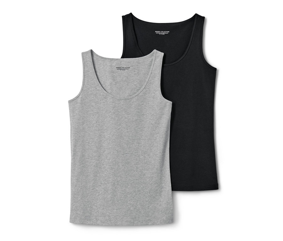 İki adet atlet, siyah ve kırçıllı gri.