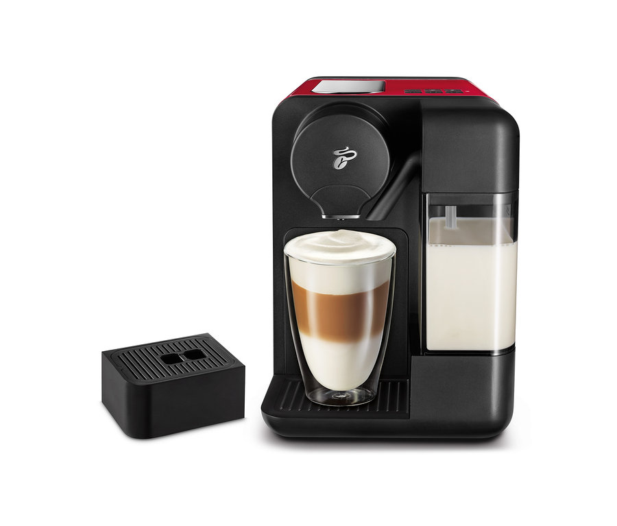 Siyah Cafissimo milk, Kırmızı, kahve ve sütlü kahve makinesi.
