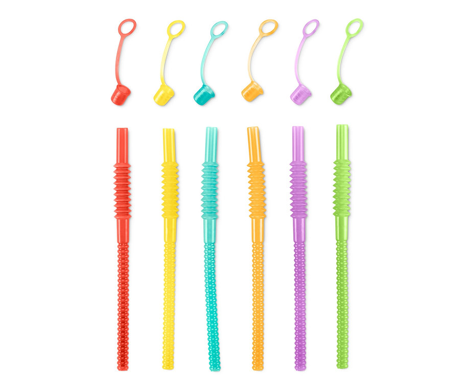 Altı adet renkli bardak.