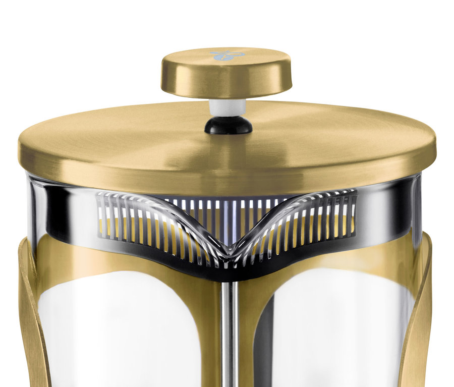 6 fincanlık altın French Press detay.