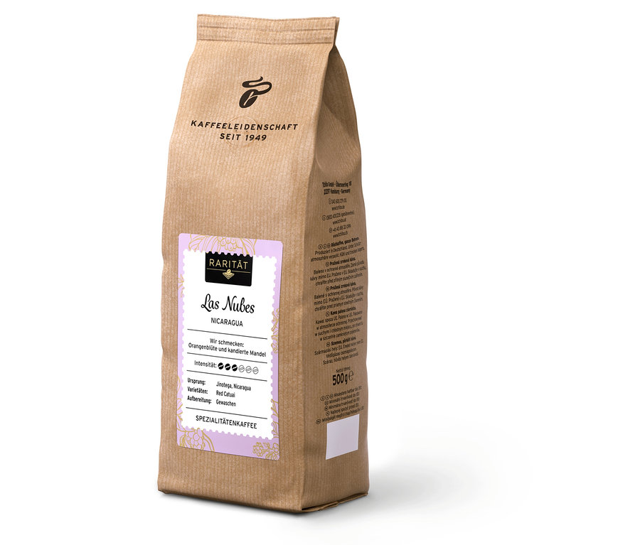 Bir paket Nadir Bulunan »Las Nubes Nicaragua« kahvesi.