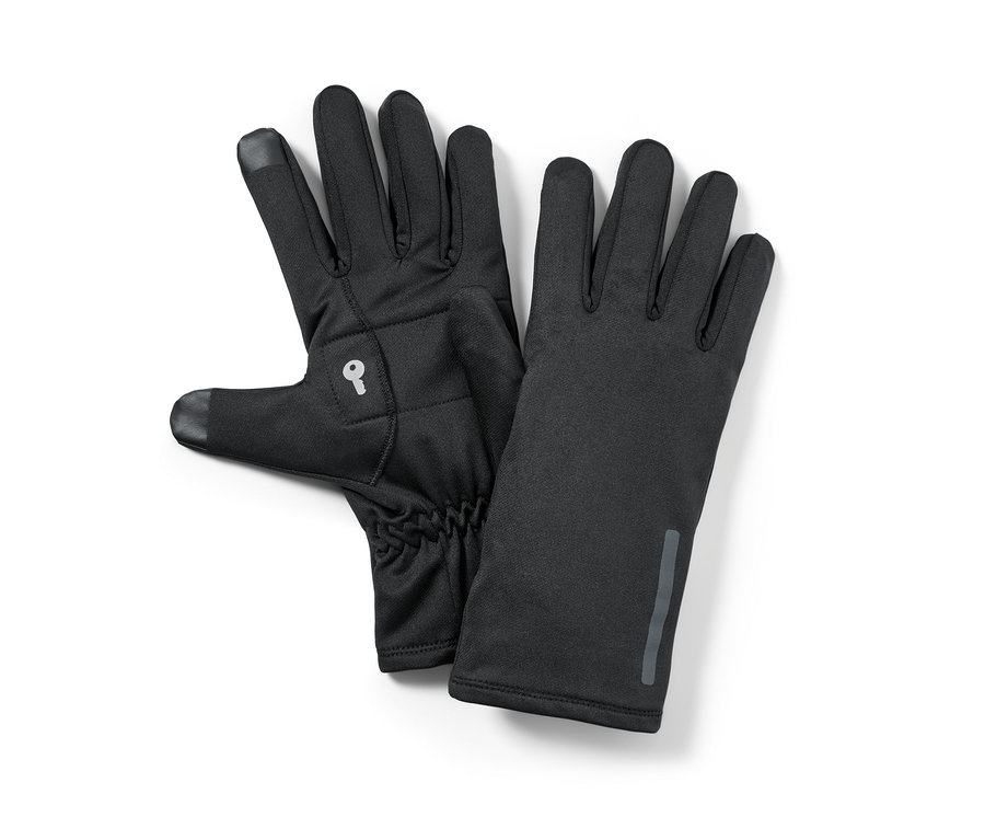 İki adet siyah koşu eldiveni