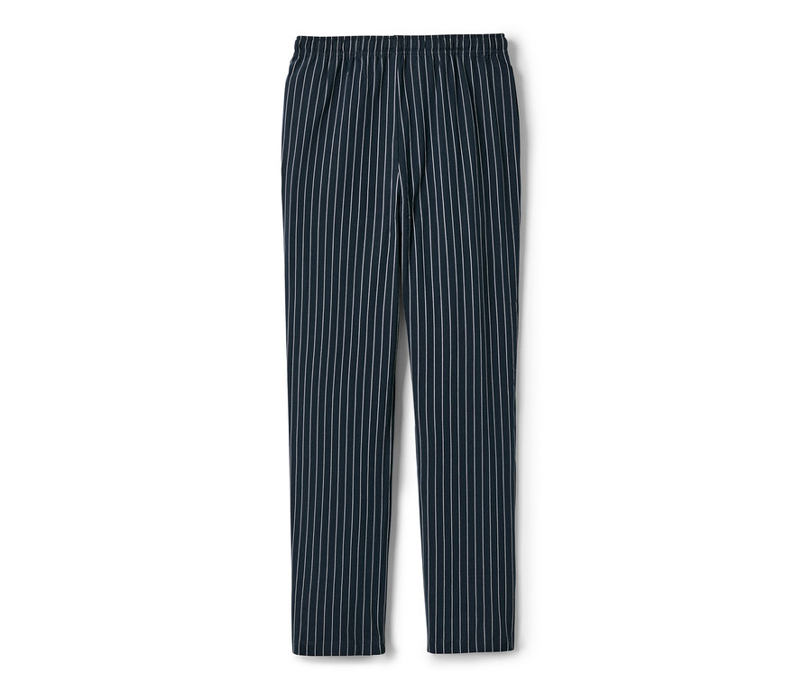 Dikey çizgili iki adet pijama altı.