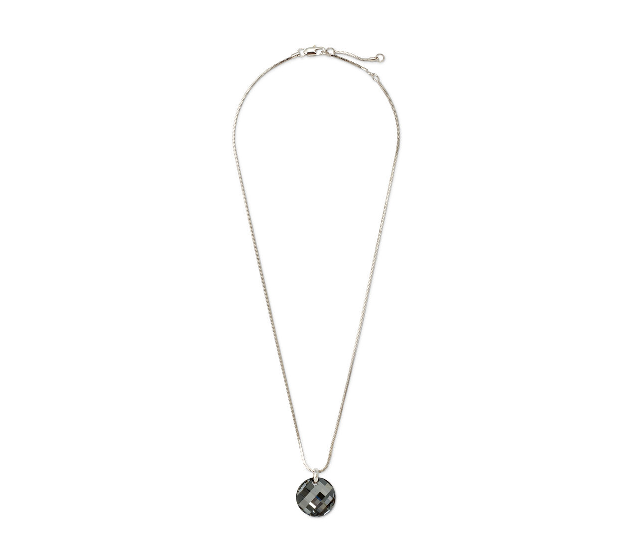 Gümüş renkli Swarovski® Kristal Uçlu Kolye.