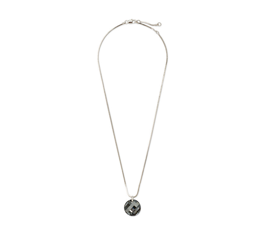 Gümüş renkli Swarovski® Kristal Uçlu Kolye.