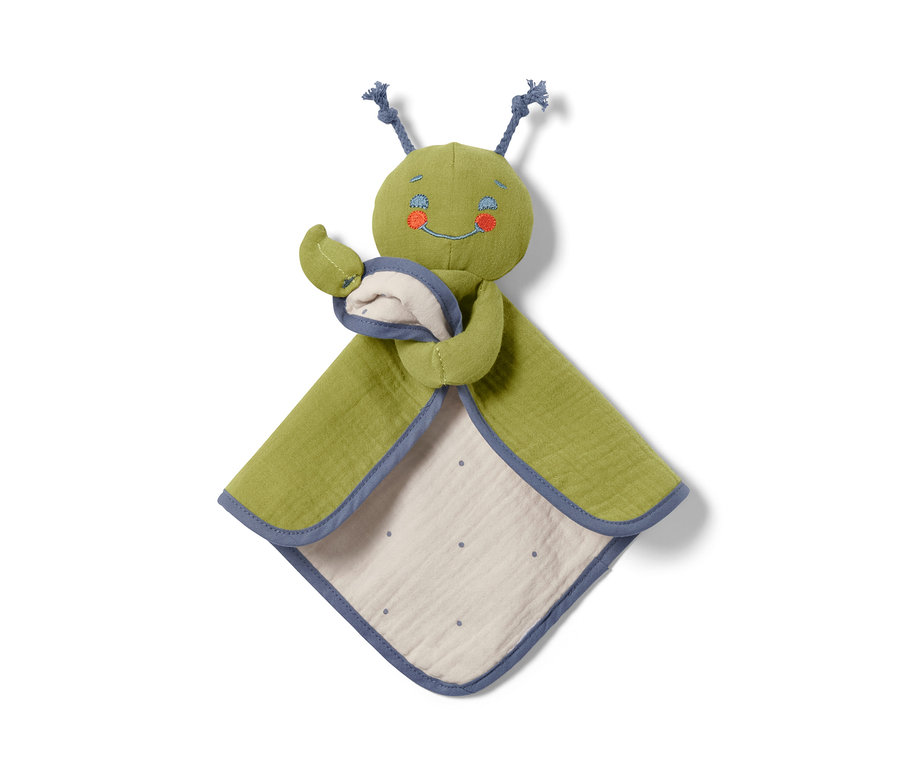 Mavi detaylı yeşil Bebek Uyku Arkadaşı.