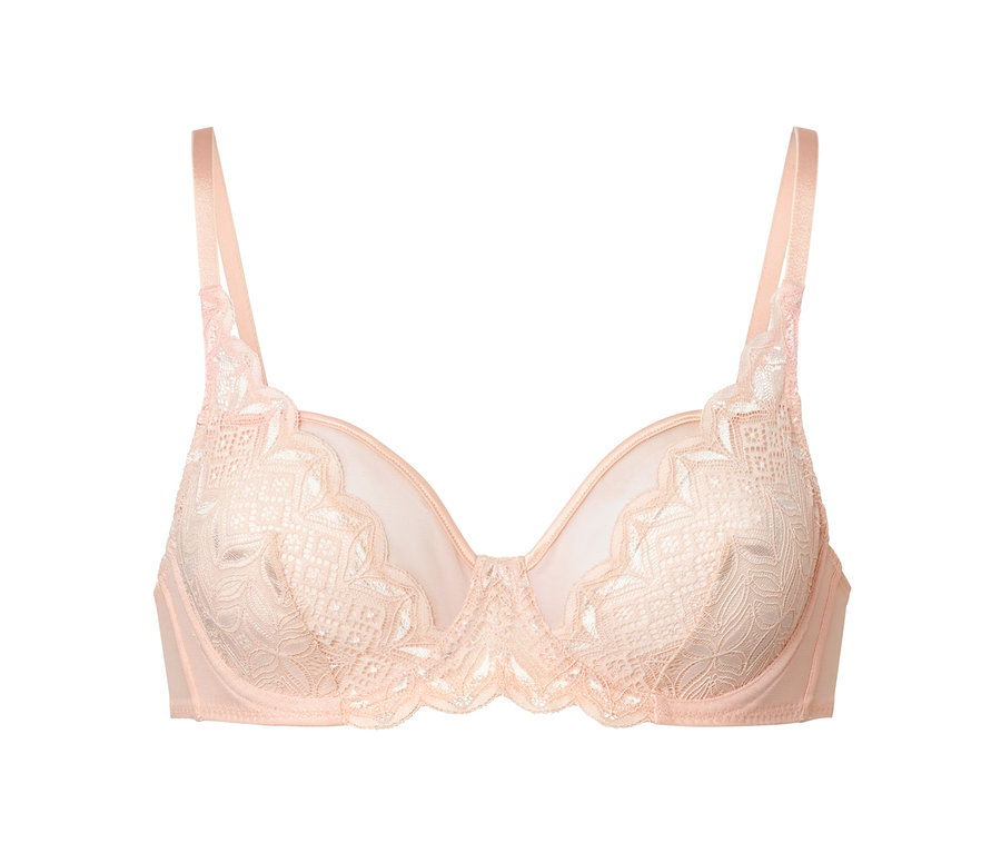 Pembe, dantelli, balenli sütyen.