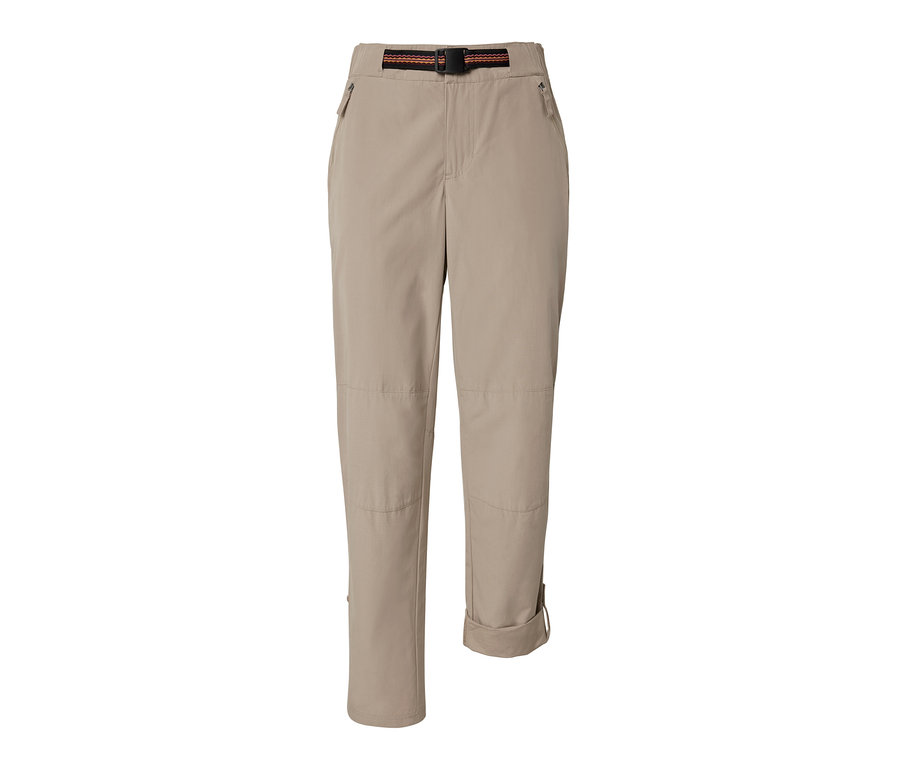 Bej rengi, kahverengi kemerli sivrisinek korumalı outdoor pantolon.
