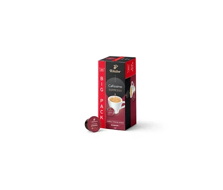 Bir paket Cafissimo Espresso Intense Aroma - 30 Kapsül ve bir kapsül.