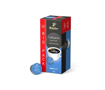Bir kutu Coffee Fine Aroma Kapsül Filtre Kahve - 30 Kapsül, tek bir kapsülün yanında duruyor.