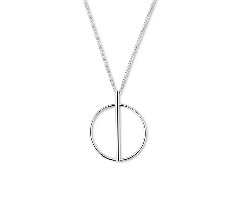Gümüş Kolye »Pure Collection« yuvarlak kolye ucuyla.