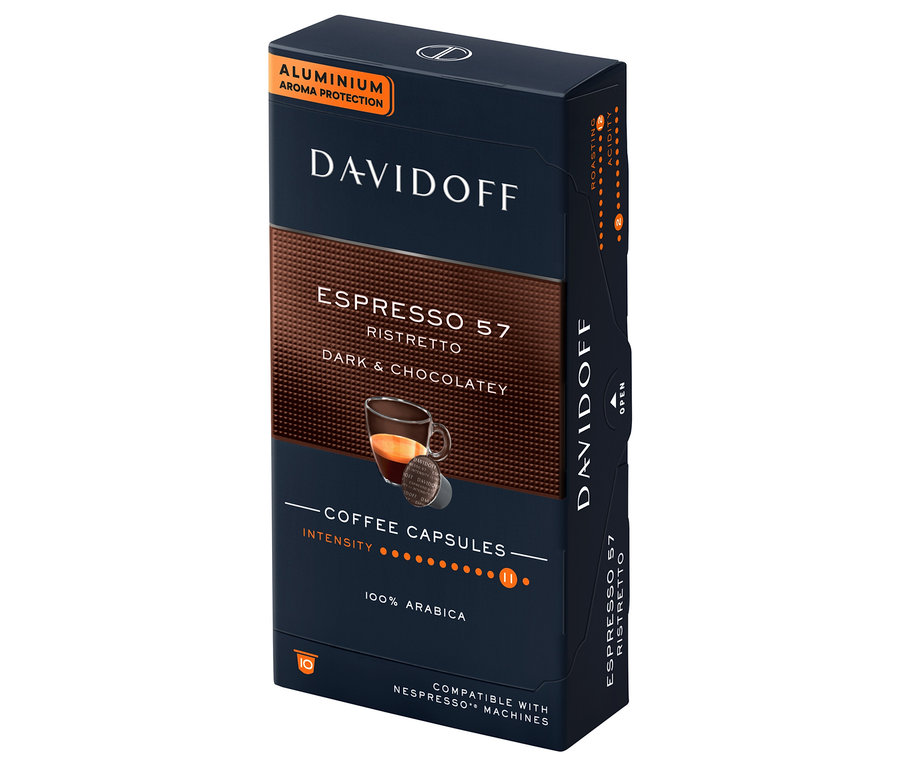 Davidoff Café Espresso 57 kapsül kahve paketi.