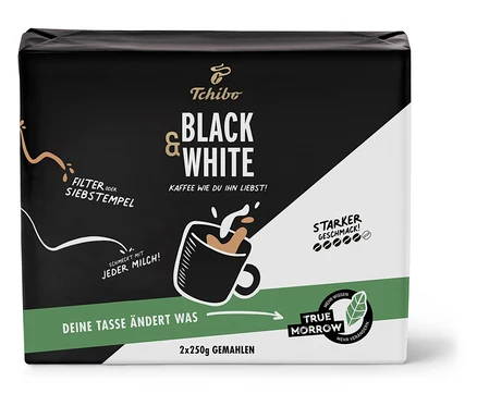 Black'N White 2X250g öğütülmüş filtre kahve paketi