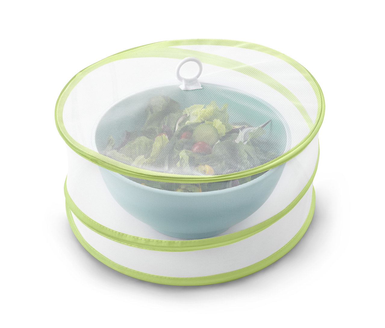 Salata kasesinin üzerinde katlanabilir koruyucu kapak.