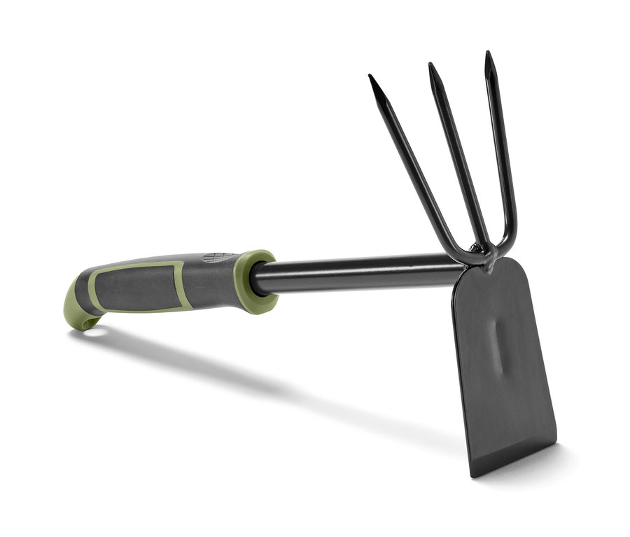 Çift taraflı bahçe çapası yakın çekim fotoğrafı.