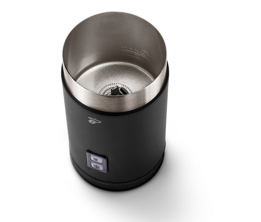 Siyah elektrikli süt köpürtücü