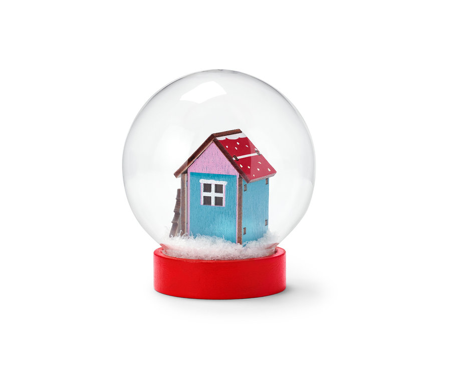 Mavi evli LED Kar Küresi