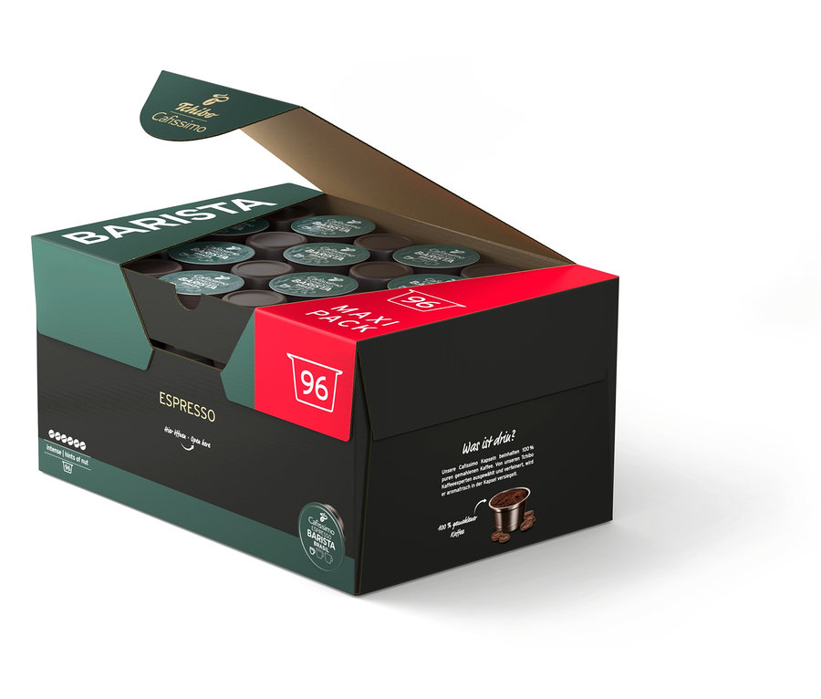 Açık Cafissimo Barista Espresso kapsül paketi.